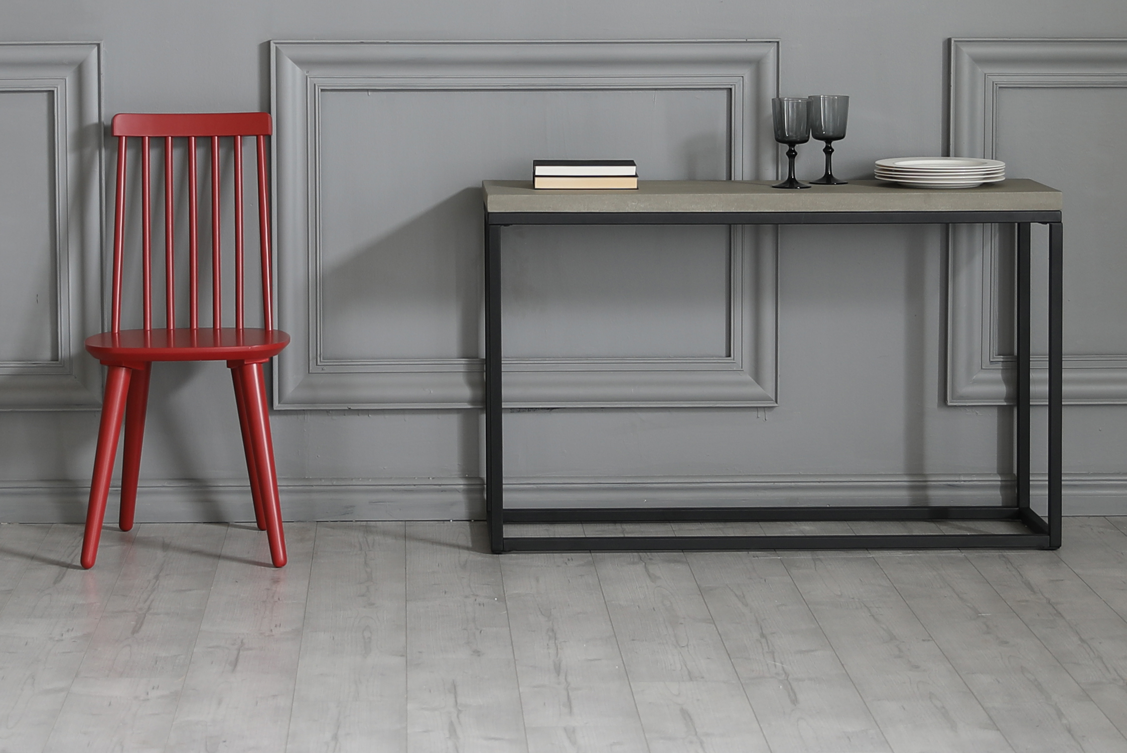 Lava-konsolip�yt� - Sementti / musta +