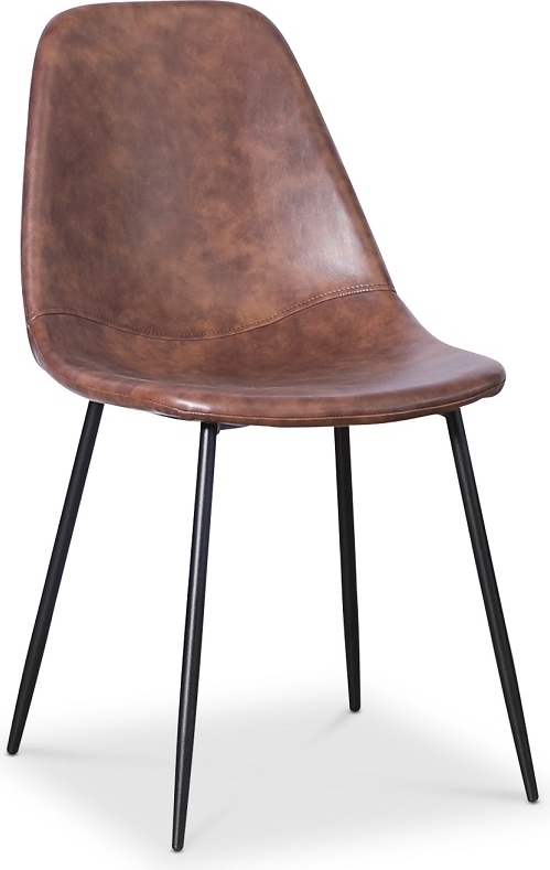 Tuoli ruskeaa PU-muovia, mustat jalat - Bjurtr�sk + Tuolin tyyny