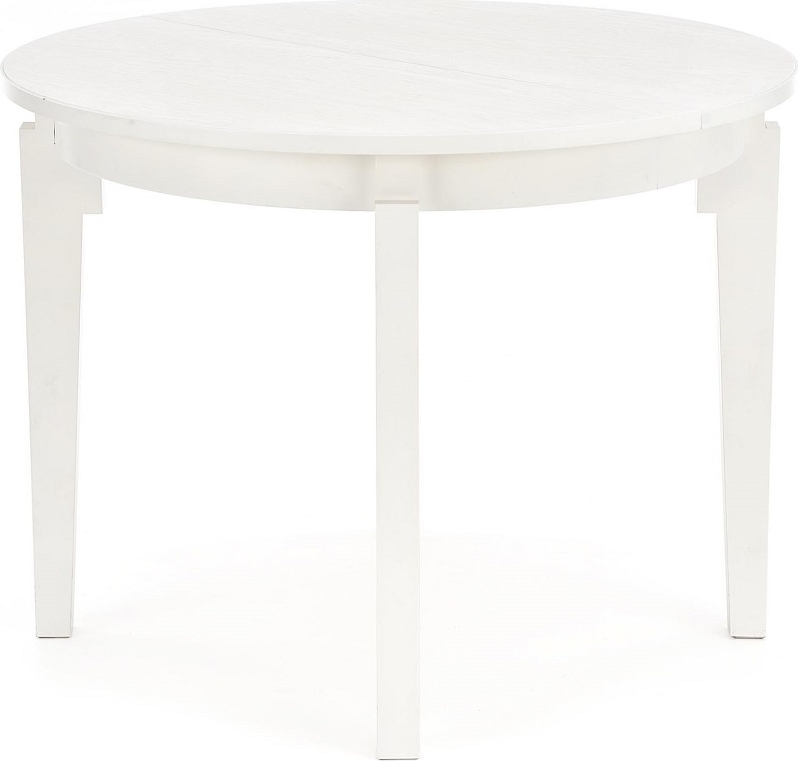 Pyöreä Daly-ruokapöytä 100-200 cm - Valkopetsattu vaneri Pyöreä Daly-ruokapöytä 100-200 cm - Valkopetsattu vaneri