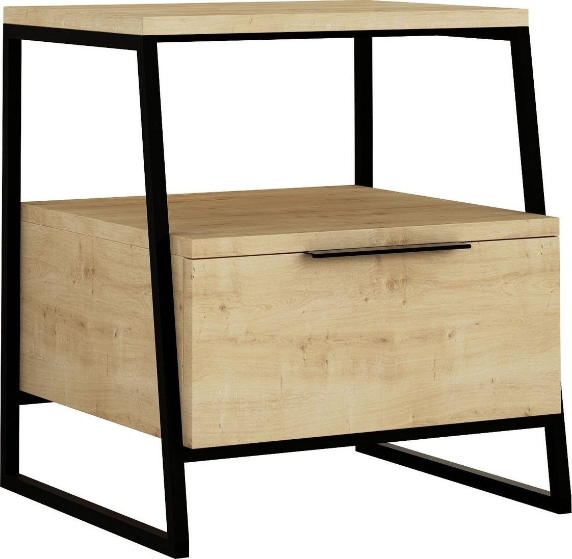 Pal yöpöytä laatikolla - tammi/musta Pal yöpöytä laatikolla - tammi/musta