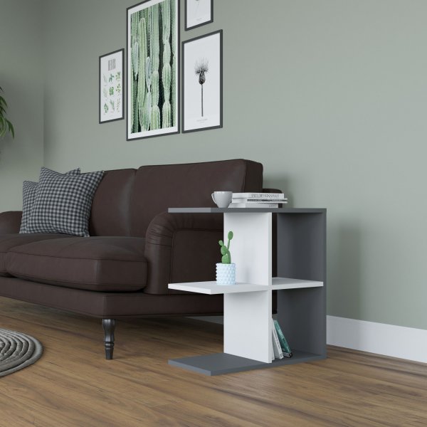 Hamlet-sivup�yt� 59,6 x 29,6 cm - Antrasiitti/valkoinen