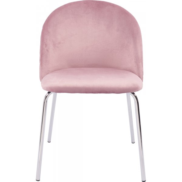 Plaza velvet -tuoli - Vaaleanpunainen / Kromi + Huonekalujen jalat Plaza velvet -tuoli - Vaaleanpunainen / Kromi + Huonekalujen jalat