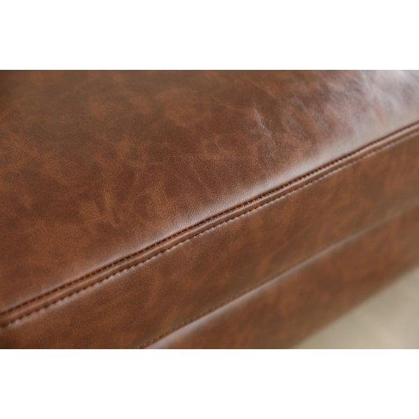 Sohva 3-istuttava ruskea vintage PU 198 cm - Heritage Sohva 3-istuttava ruskea vintage PU 198 cm - Heritage