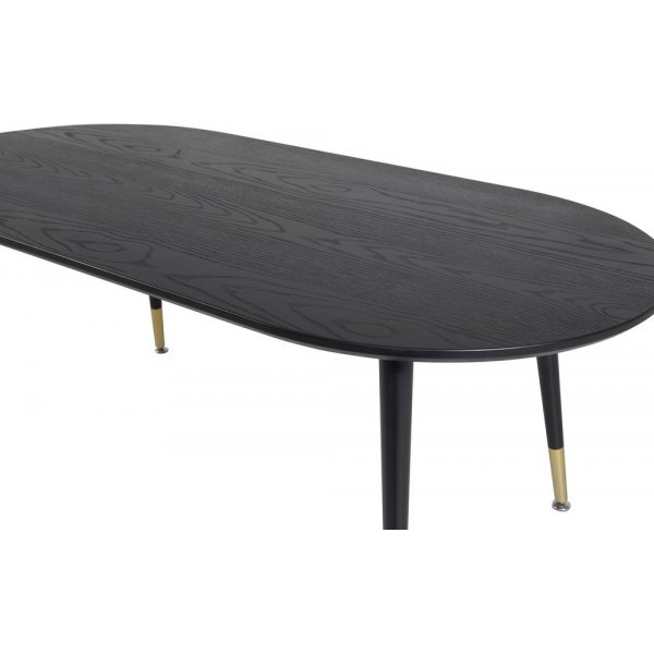 Dipp-sohvapyt 120x60 cm - Musta/messinki