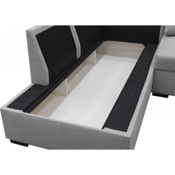 Sohva 309 cm vaaleanharmaa - Solna