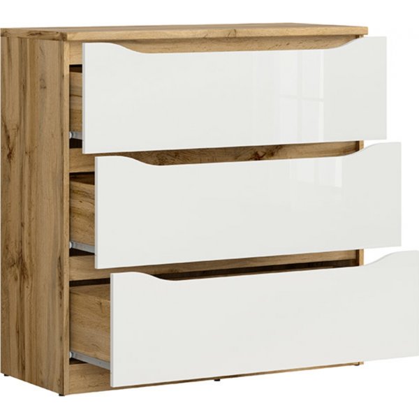 Nuis lipasto - Wotan tammi/valkoinen Nuis lipasto - Wotan tammi/valkoinen