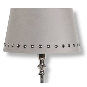 Velvet-lampunvarjostin niiteillä 33 cm - Beige / Savunvärinen Velvet-lampunvarjostin niiteillä 33 cm - Beige / Savunvärinen