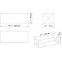 Geiser sohvapyt 120 x 50 cm - Musta