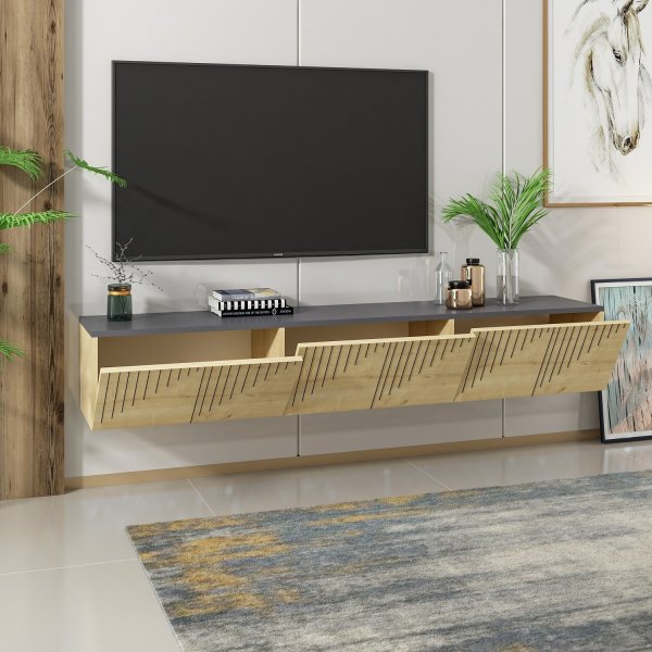 Draw mediapenkki - Sapphire tammi/antrasiitti Draw mediapenkki - Sapphire tammi/antrasiitti