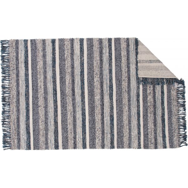 Teg-villamatto - laivastonsininen/harmaa Teg-villamatto - laivastonsininen/harmaa