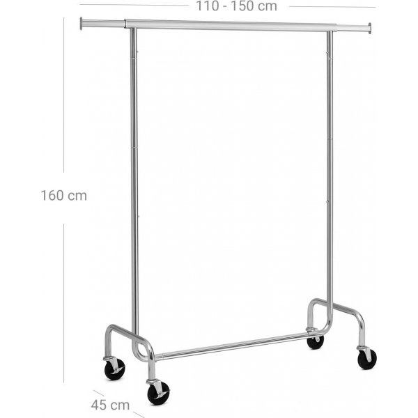 Piccolo vaateteline - kromi Piccolo vaateteline - kromi