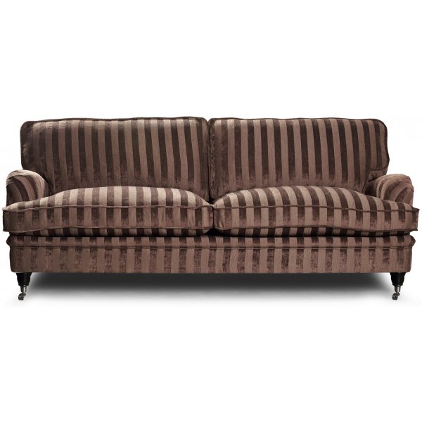 Kolmen istuttava Howard Sir William -sohva (Untuva) - Mobus Chocolate Stripe