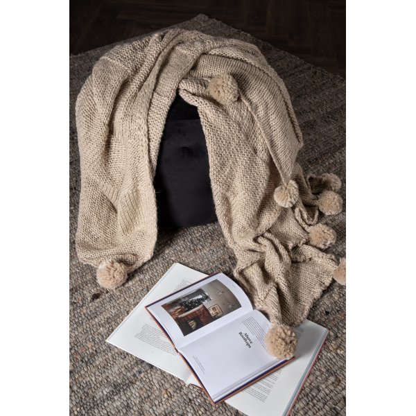 Ohut ruudullinen 130x170 cm - beige