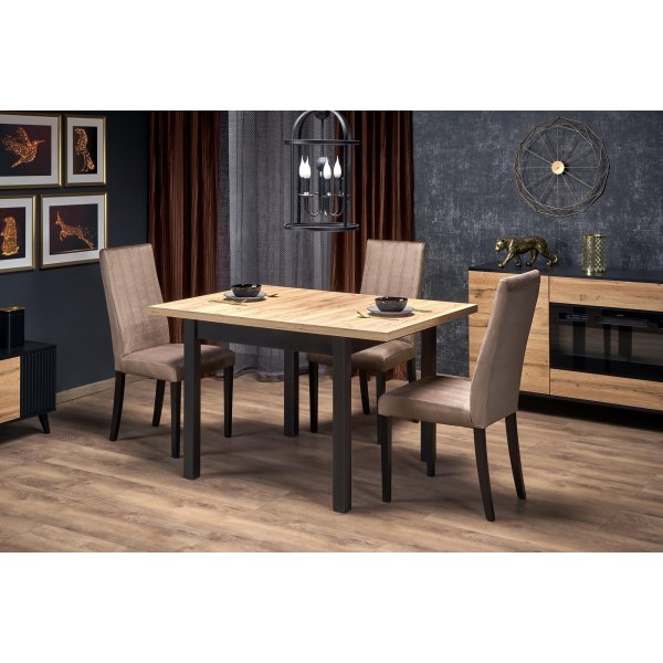 Callahan ruokapöytä 90-125 x 90 cm - Craft tammi/musta Callahan ruokapöytä 90-125 x 90 cm - Craft tammi/musta