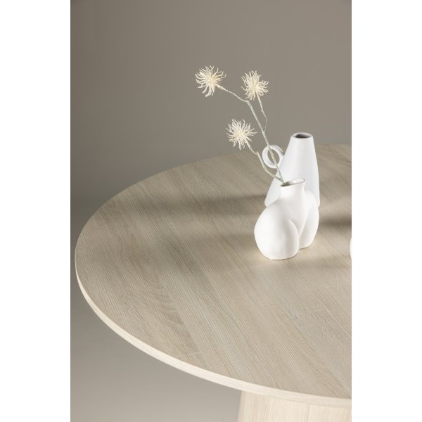 Lanzo pyöreä ruokapöytä Ø120 cm - Valkoiseksi rapattu Lanzo pyöreä ruokapöytä Ø120 cm - Valkoiseksi rapattu