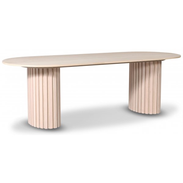 PiPi soikea ruokapyt 240 cm - Whitewash