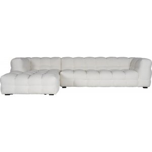 Divaanisohva luonnonvalkoinen boucle 322 cm + Huonekalujen jalat Divaanisohva luonnonvalkoinen boucle 322 cm + Huonekalujen jalat