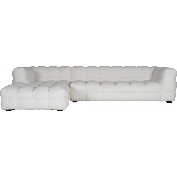 Divaanisohva luonnonvalkoinen boucle 322 cm