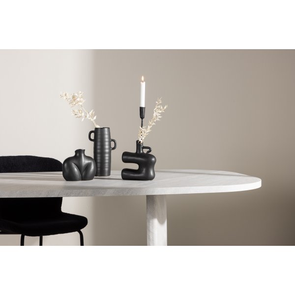 Grönvik ruokapöytä 220 x 100 cm - Valkoinen/harmaa marmori Grönvik ruokapöytä 220 x 100 cm - Valkoinen/harmaa marmori