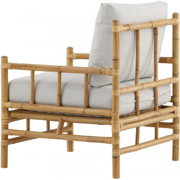 Cane nojatuoli - vaaleanharmaa/luonnollinen Cane nojatuoli - vaaleanharmaa/luonnollinen