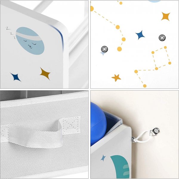 Galax lastenhuoneen hylly - Valkoinen/sininen Galax lastenhuoneen hylly - Valkoinen/sininen