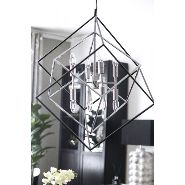 Cubes kattovalaisin - Musta/kromi Cubes kattovalaisin - Musta/kromi