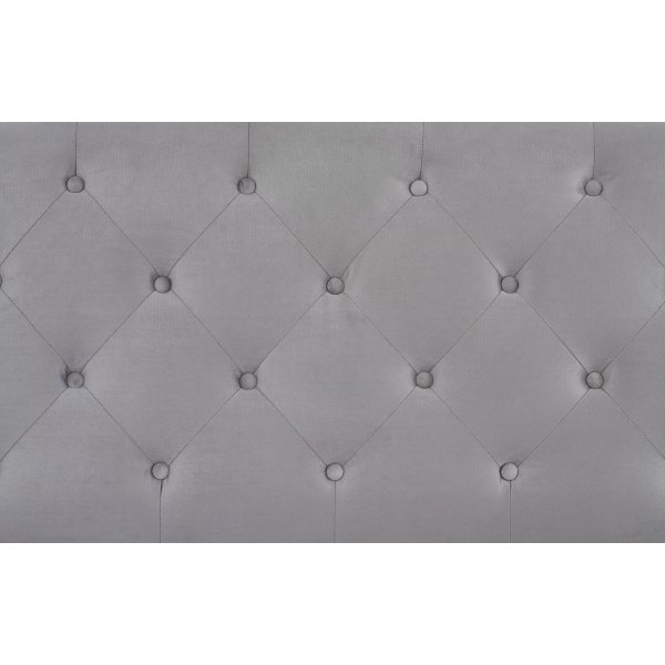 Binta sängynrunko - Harmaa (sametti) + Huonekalujen jalat Binta sängynrunko - Harmaa (sametti) + Huonekalujen jalat