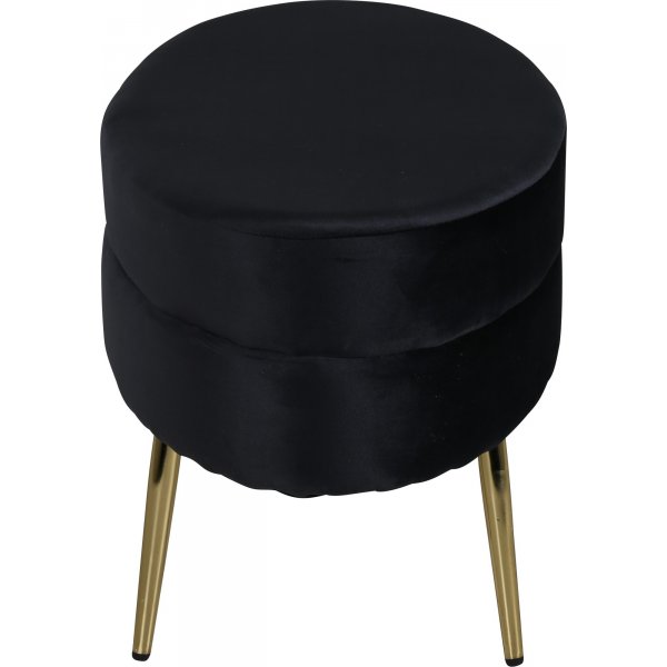 Rino pouf - Musta sametti Rino pouf - Musta sametti