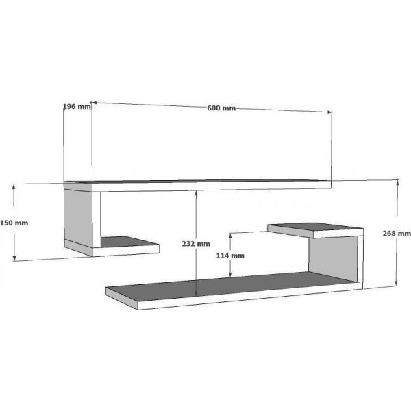 Eldo seinähylly - valkoinen Eldo seinähylly - valkoinen