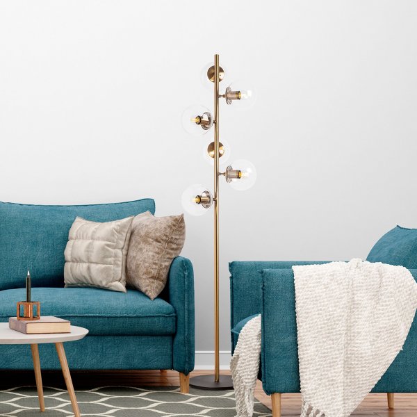 Faceted lattiavalaisin kirkas - Vintage Faceted lattiavalaisin kirkas - Vintage