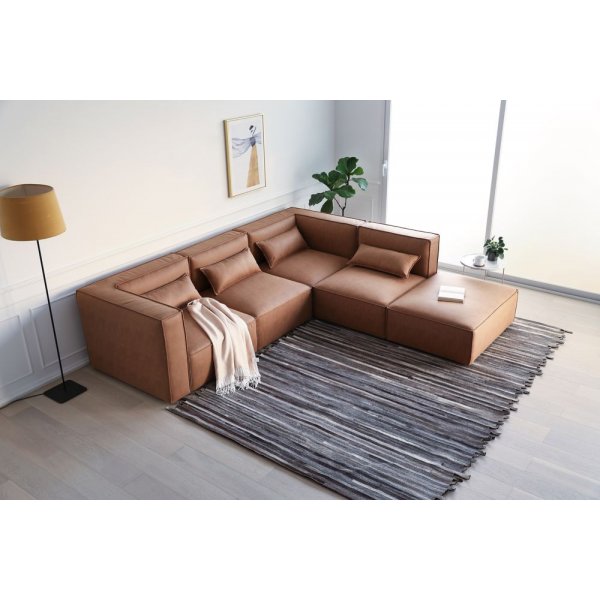 Nees modulaarinen sohva konjakki (sametti) combo 3
