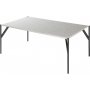 Terrazzo-sohvapyt 110x60 cm - Bianco Terrazzo & AIR-runko mustasta metallista