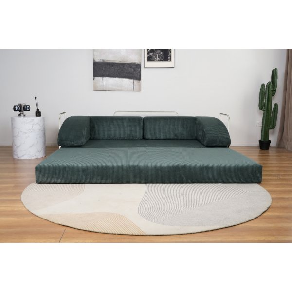 Vihreä samettivuodesohva, 3-paikkainen - Lincoln Vihreä samettivuodesohva, 3-paikkainen - Lincoln