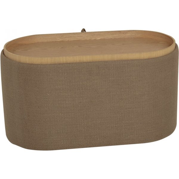 Maiko puff soikea - ruskea