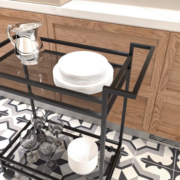 Vortex tarjoiluvaunu - musta