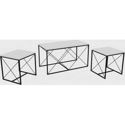 Ravina sohvapyt 45/100 x 45/50 cm - Valkoinen/musta