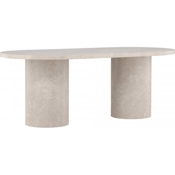 Narvik ruokapyt 200 x 100 cm - Beige marmoriefekti