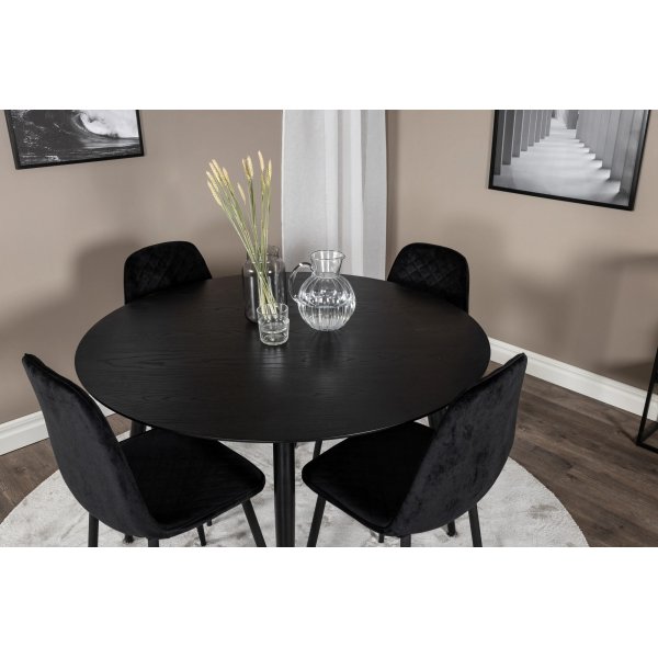 Dip ruokapöytä 115 cm - musta Dip ruokapöytä 115 cm - musta