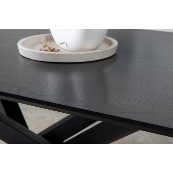 Piazza ruokap�yt� 180 x 90 cm - Musta