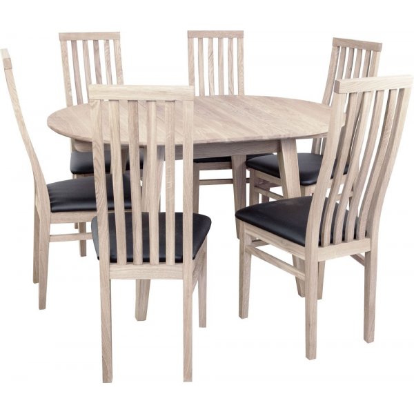 Ruokapöytä Genova jatkettava 90-130x90 cm valkoiseksi maalattu tammi Ruokapöytä Genova jatkettava 90-130x90 cm valkoiseksi maalattu tammi