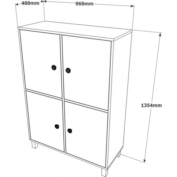 Vilamo kaappi 45 - Mänty/valkoinen Vilamo kaappi 45 - Mänty/valkoinen