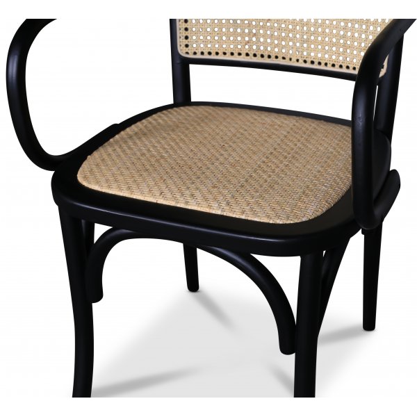 Malmby-runkoinen tuoli taivutettua puuta, musta/rottinki Malmby-runkoinen tuoli taivutettua puuta, musta/rottinki