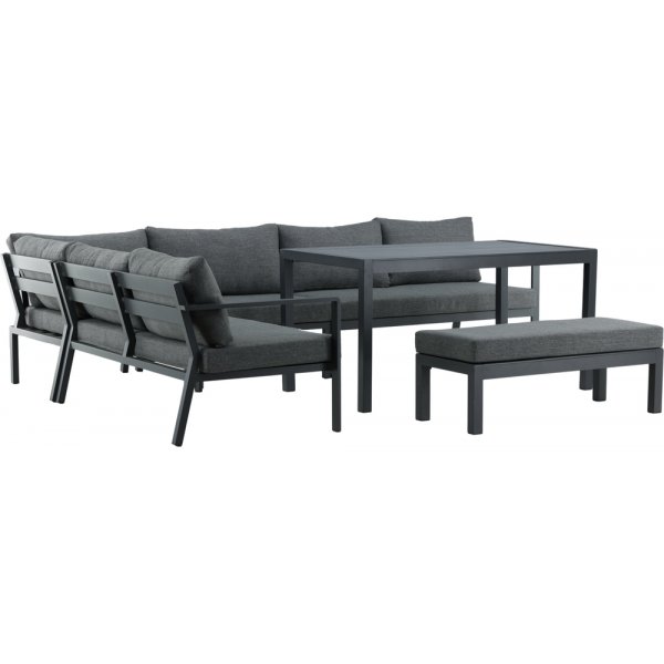 Ramos kulmasohvaryhmä - musta/harmaa Ramos kulmasohvaryhmä - musta/harmaa