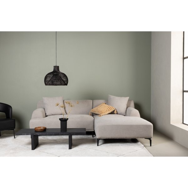 Viskan divaani sohva - musta/vaaleanharmaa