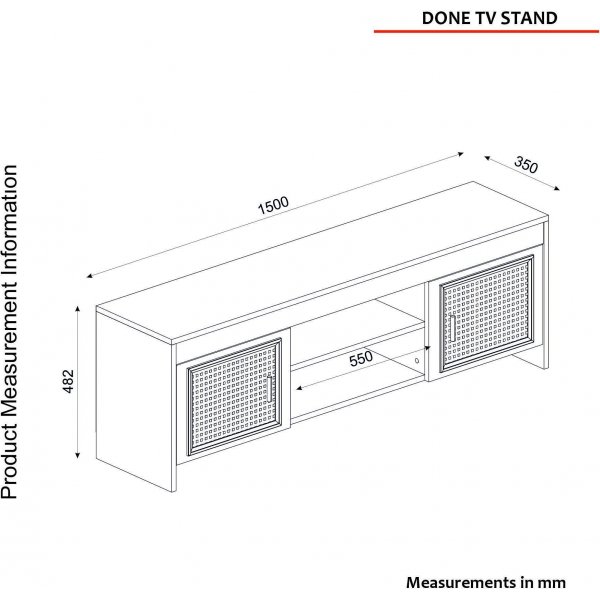 Valmis mediapenkki - Valkoinen/tummanruskea Valmis mediapenkki - Valkoinen/tummanruskea