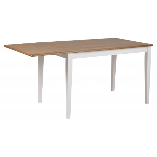 Brisbane ruokapöytä - 120x76 - Valkoinen / tammi Brisbane ruokapöytä - 120x76 - Valkoinen / tammi