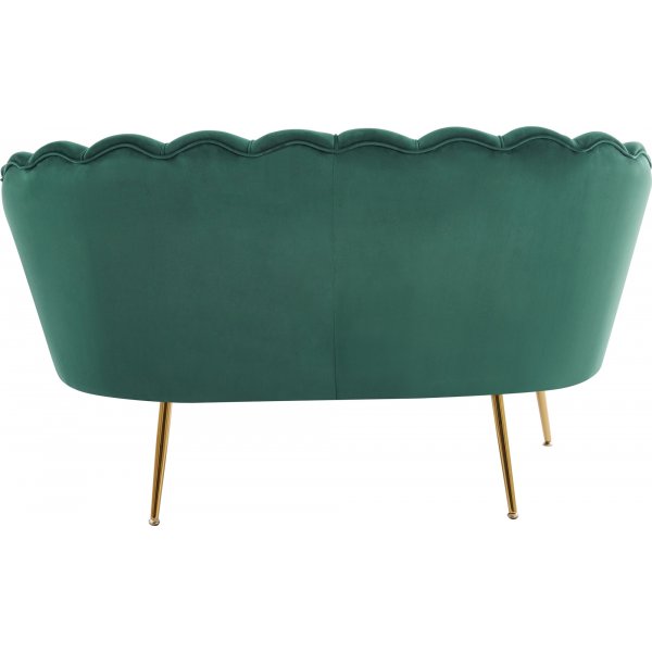 2-istuttava sohva vihreä/messinki - Kingsley + Huonekalujen jalat 2-istuttava sohva vihreä/messinki - Kingsley + Huonekalujen jalat