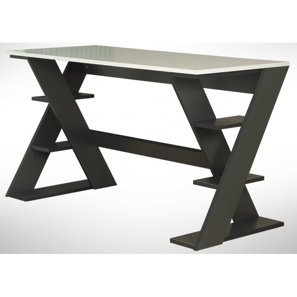 Lungo kirjoituspyt 140 x 60 cm - Antrasiitti/valkoinen