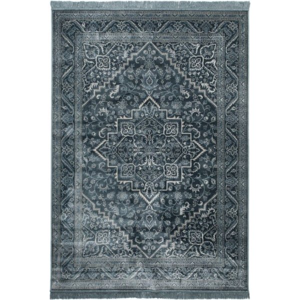 Casablanca Kashan- viskoosimatto - Sininen