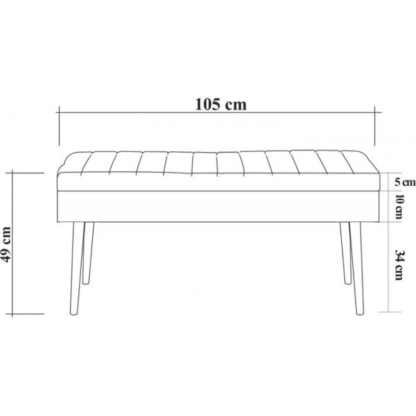 Vina penkki - Valkoinen/harmaa Vina penkki - Valkoinen/harmaa